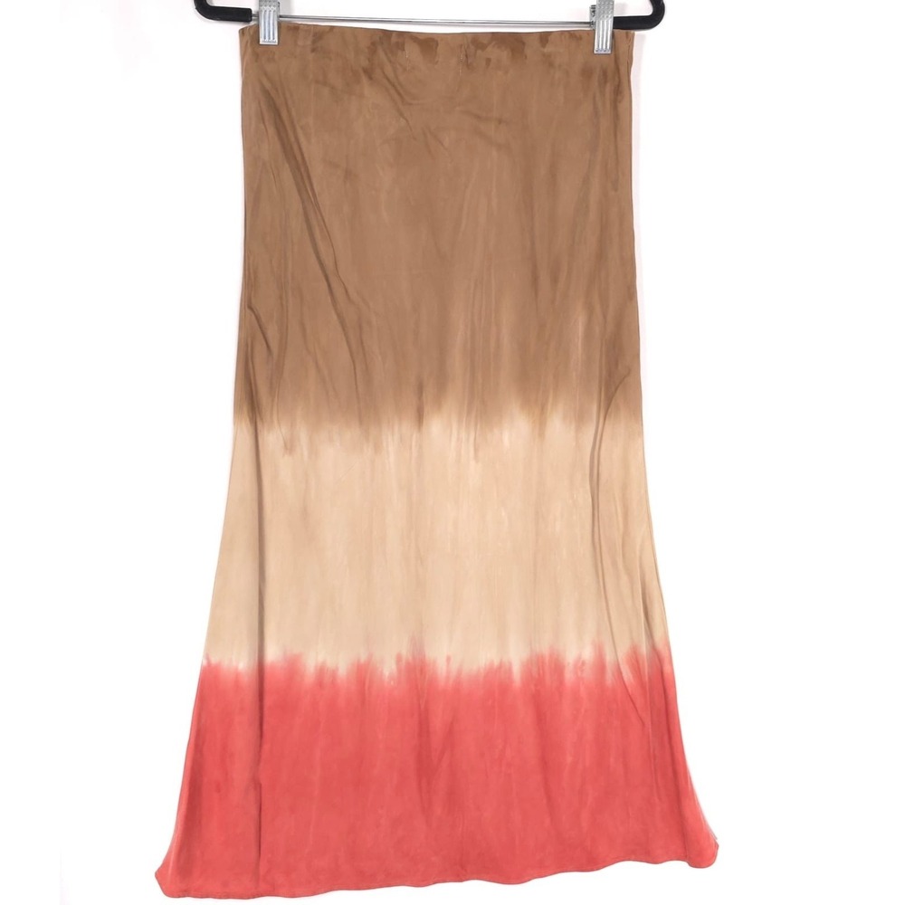 ANTHROPOLOGIE CLOTH & STONE Women's Midi Skirt MEDIUM Pull On Ombré Tie Dye - Picture 6 of 10